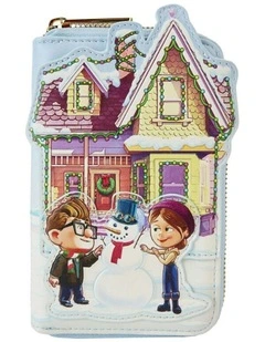 2009 Leather House Christmas Zip Around Wallet 6x4 in Multi