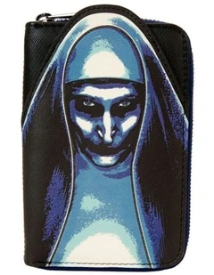 The Nun Cosplay Glow Zip Around Wallet in Black