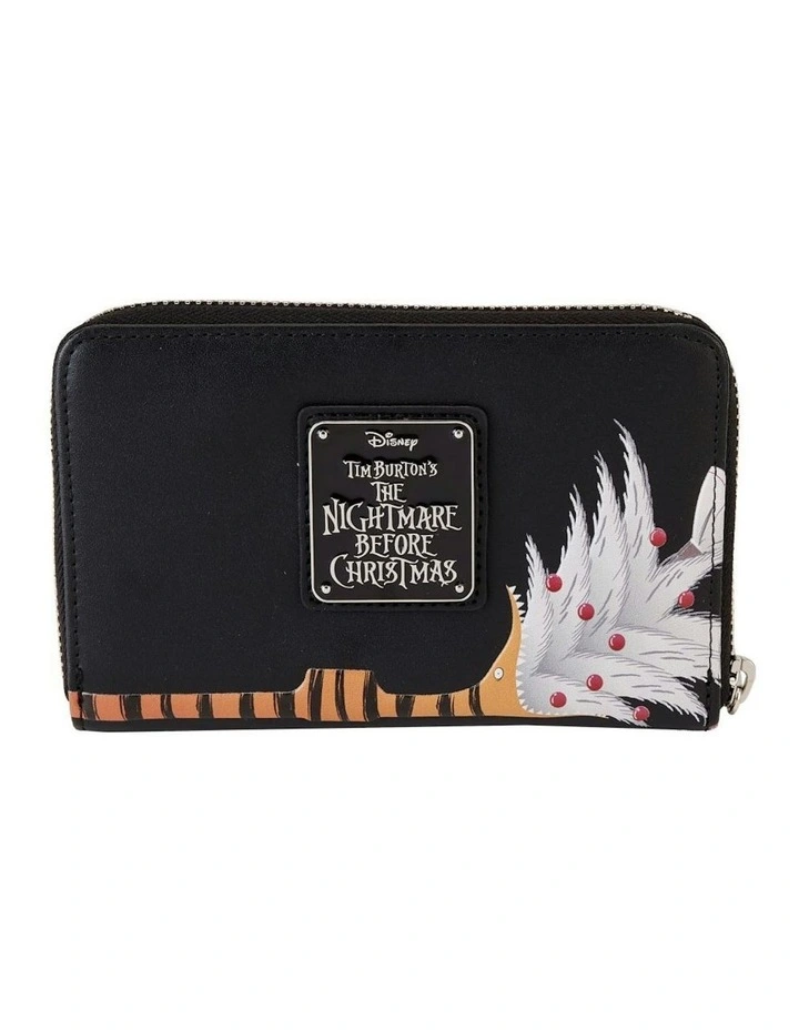 The Nightmare Before Christmas Tree String Lights Glow Zip Wallet in Black image 4