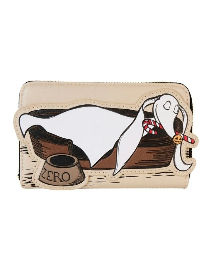 The Nightmare Before Christmas Scientific Book Zip Closure Wallet in Beige image 1