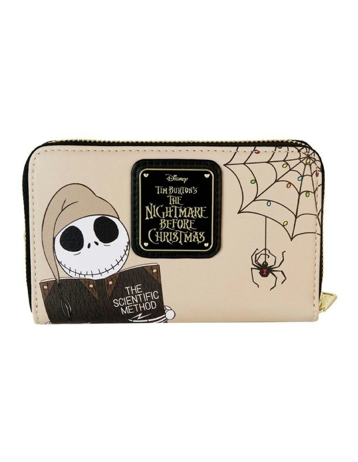 The Nightmare Before Christmas Scientific Book Zip Closure Wallet in Beige image 3