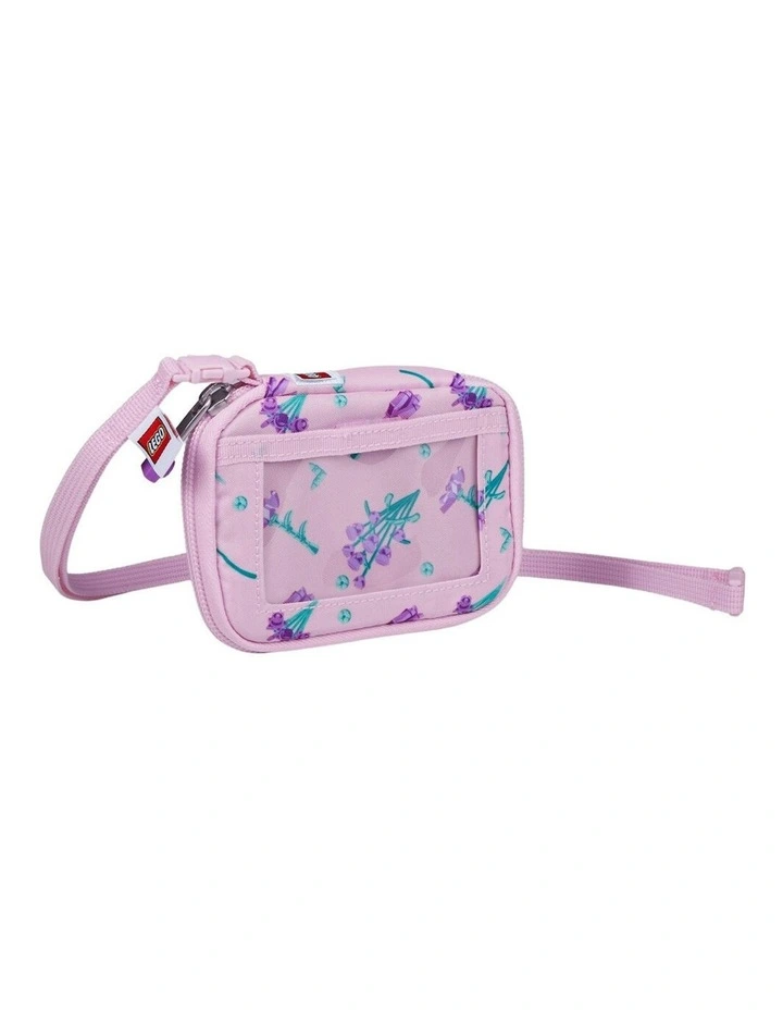Card Wallet Coin/Money Holder Flowers 8x11.5cm in Pink image 1