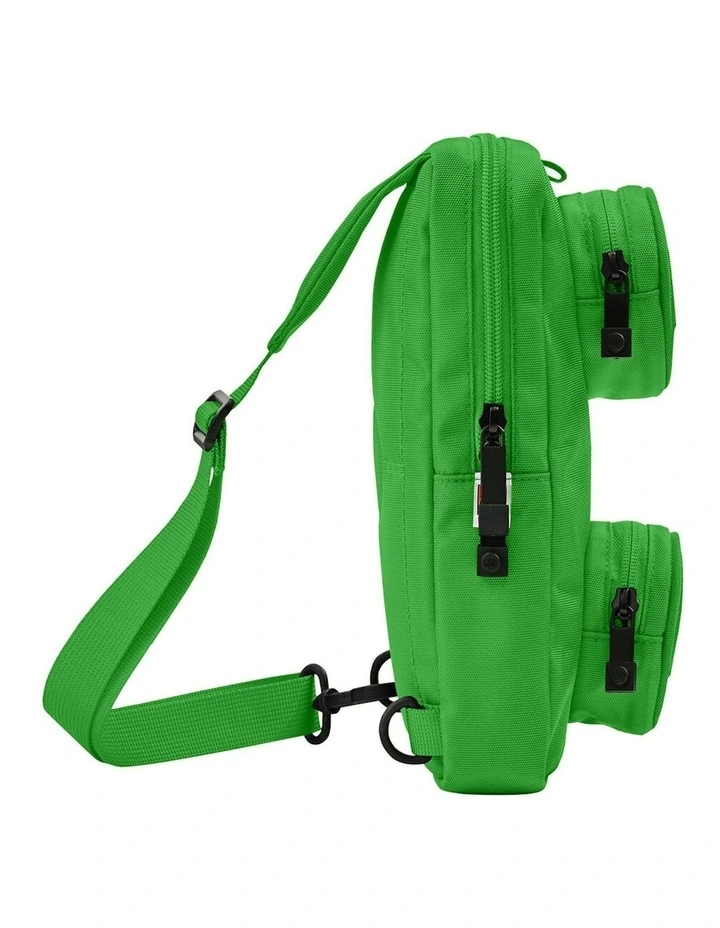 Brick Crossbody Sling Bag 25.5cm in Bright Green image 3