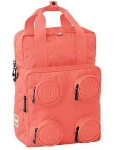 Brick Backpack School/Office Bag 37cm in Vibrant Coral