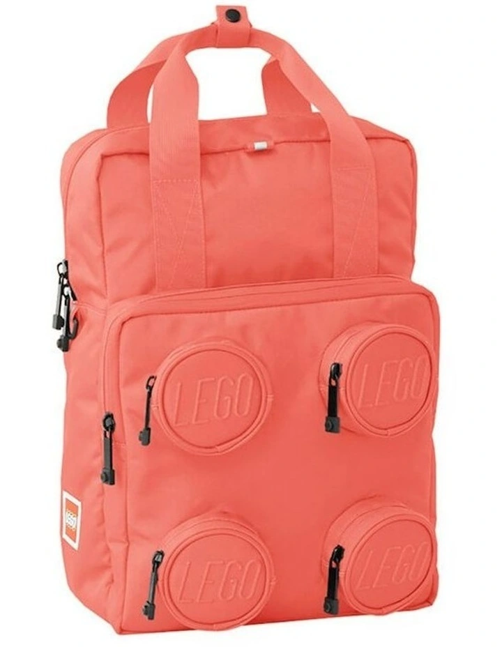 Brick Backpack School/Office Bag 37cm in Vibrant Coral image 1