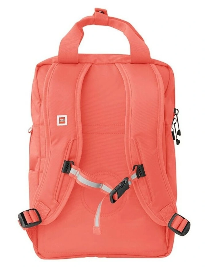 Brick Backpack School/Office Bag 37cm in Vibrant Coral image 2