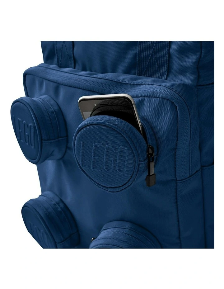 Brick Backpack School/Office Bag 37cm in Earth Blue image 3