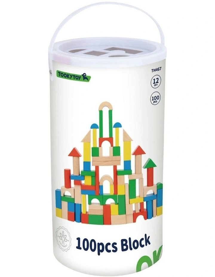 Wooden Blocks Set Of 100 Pieces image 1