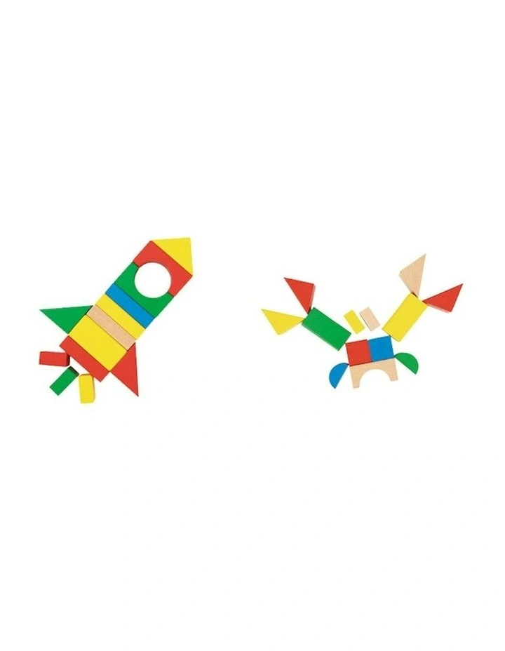 Wooden Blocks Set Of 100 Pieces image 3