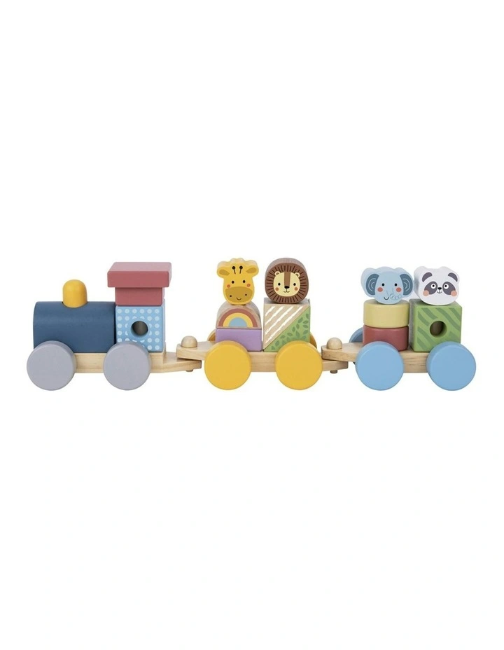 My Forest Friends Wooden Stacking Animals Train Play Set image 1