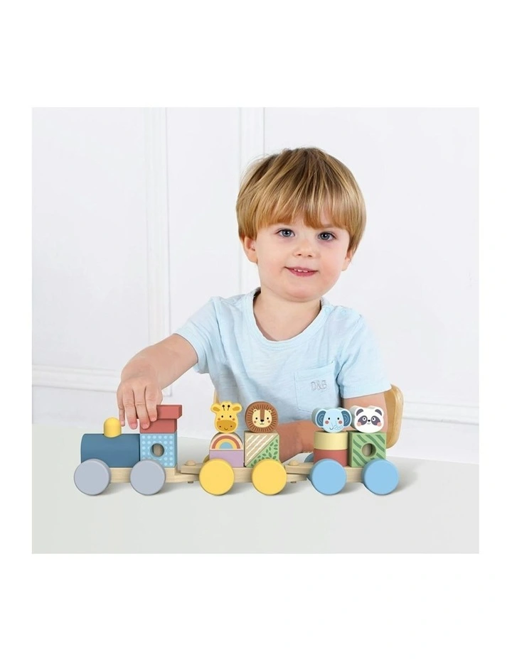 My Forest Friends Wooden Stacking Animals Train Play Set image 4