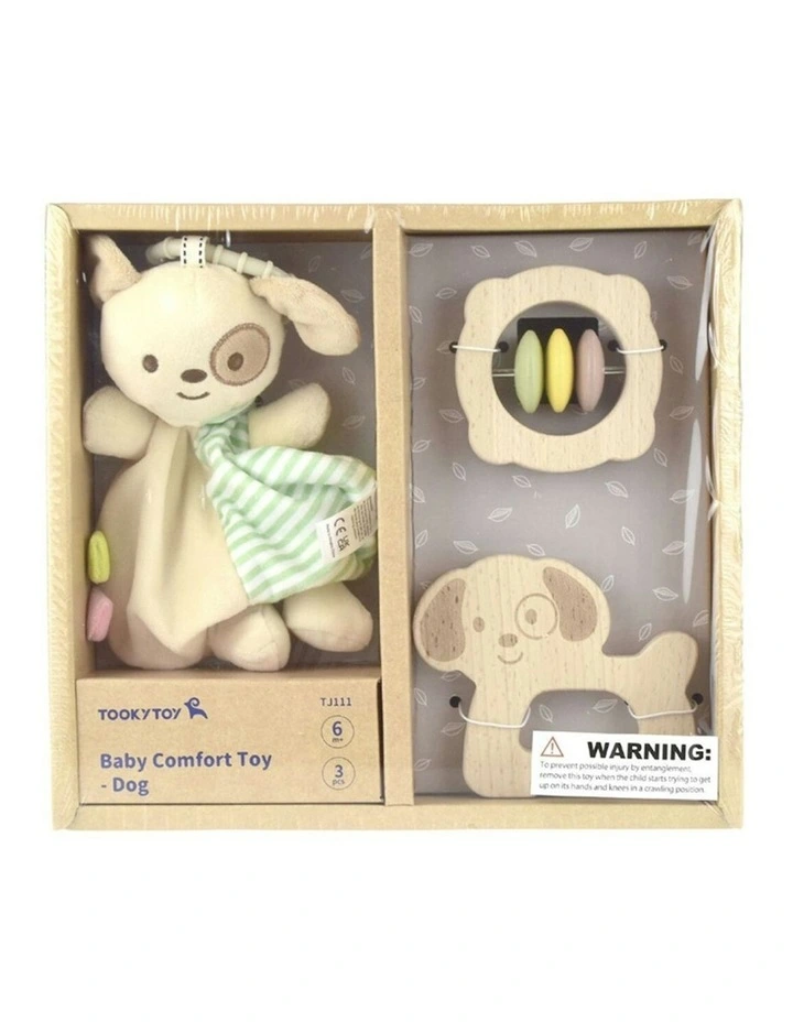 Comforter Wooden Rattle Puppy Dog Set Of 3 Pieces image 2