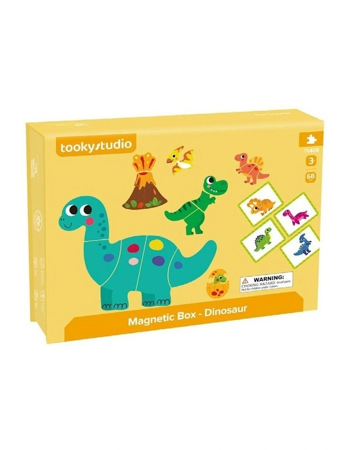 Magnetic Dinosaur Puzzle Pieces Playset Box image 2