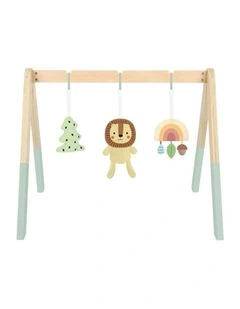 60x54cm My Forest Friends Lion Wooden Baby Gym with Hanging Toys 0+ Years