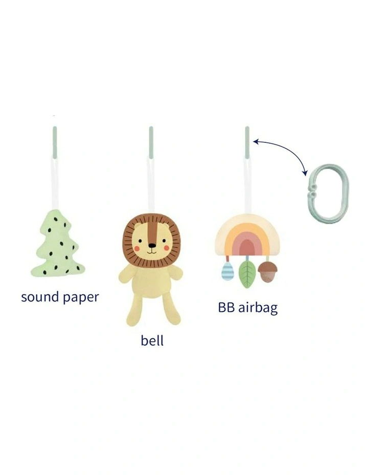 60x54cm My Forest Friends Lion Wooden Baby Gym with Hanging Toys 0+ Years image 2