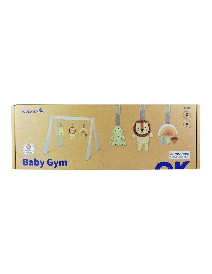 60x54cm My Forest Friends Lion Wooden Baby Gym with Hanging Toys 0+ Years image 3