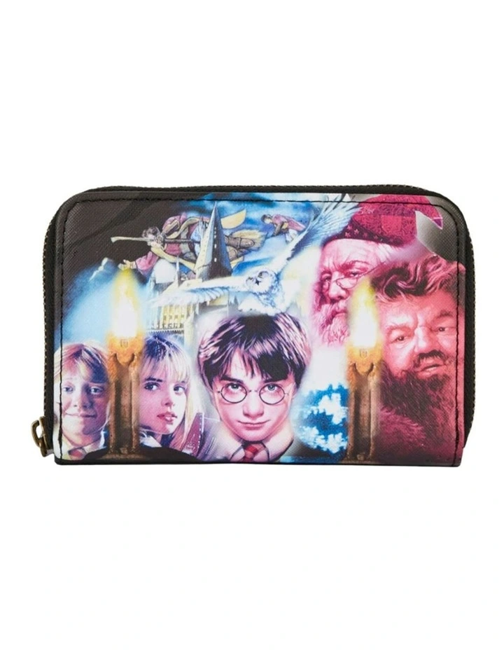 Faux Leather Sorcerer's Stone Zipped Around Closure Wallet in Multi image 1