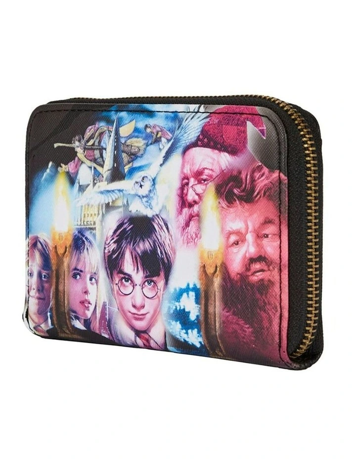 Faux Leather Sorcerer's Stone Zipped Around Closure Wallet in Multi image 2