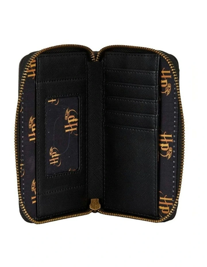 Faux Leather Sorcerer's Stone Zipped Around Closure Wallet in Multi image 3