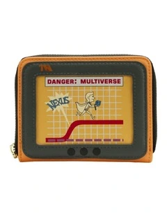 TV TVA Miss Minutes Zip Around Coin Purse Wallet Card Holder in Yellow