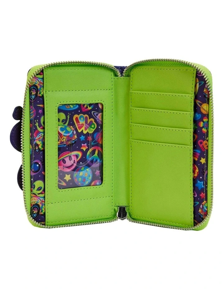 Cosmic Alien Ride Zip Around Wallet Coin Purse Card Holder in Multi image 5