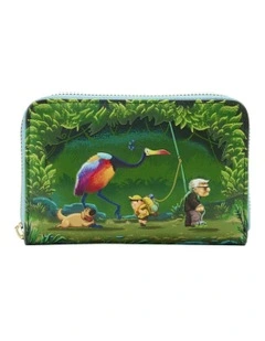 2009 Faux Leather Up Jungle Stroll Zip Around Mini Wallet in Green
