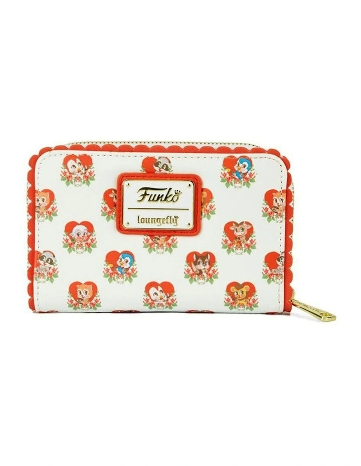 Faux Leather Printed Zipped Around Closured Wallet 4 in White image 5