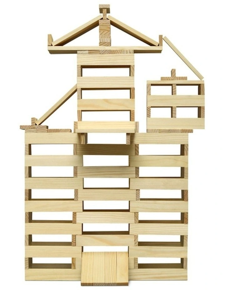 Building Planks Fun Wooden Toy 200 Pieces in Natural image 2