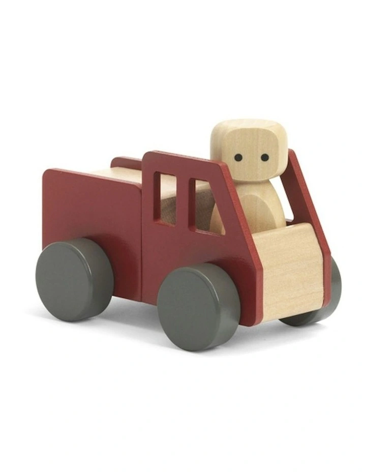 World Fire Truck Engine Set Fun Play Wooden Vehicle Toy image 1