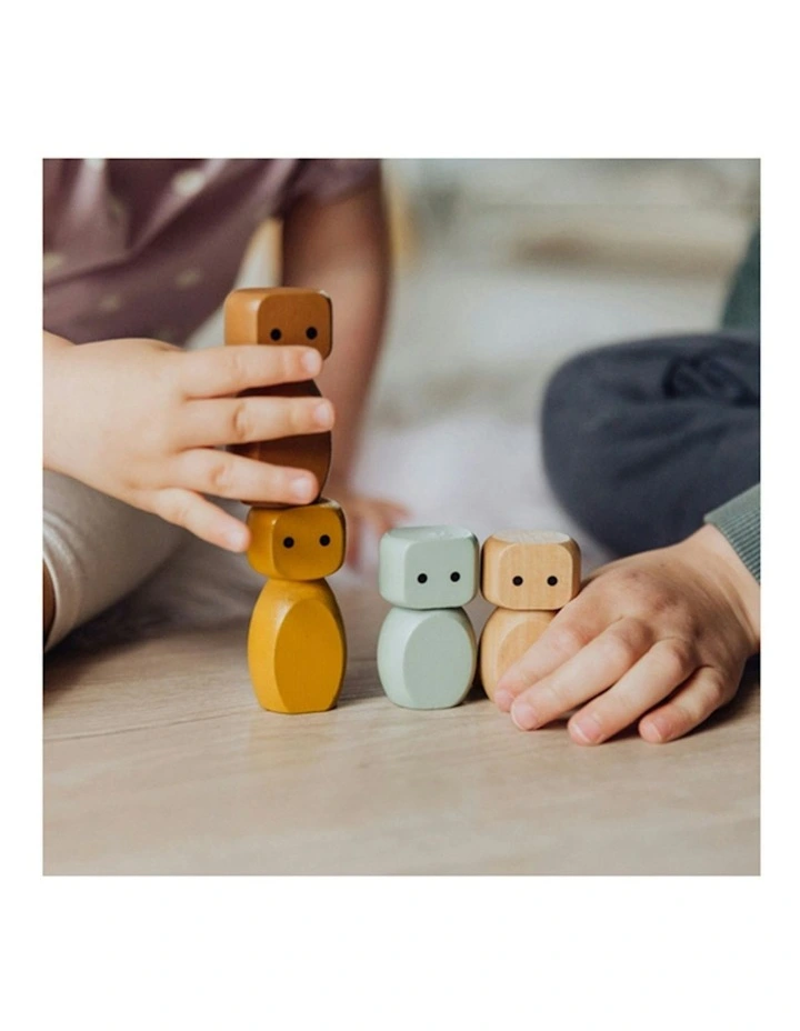 Play World Fun Play Wooden Figurine Stacking Toy Set 4 Pieces image 2