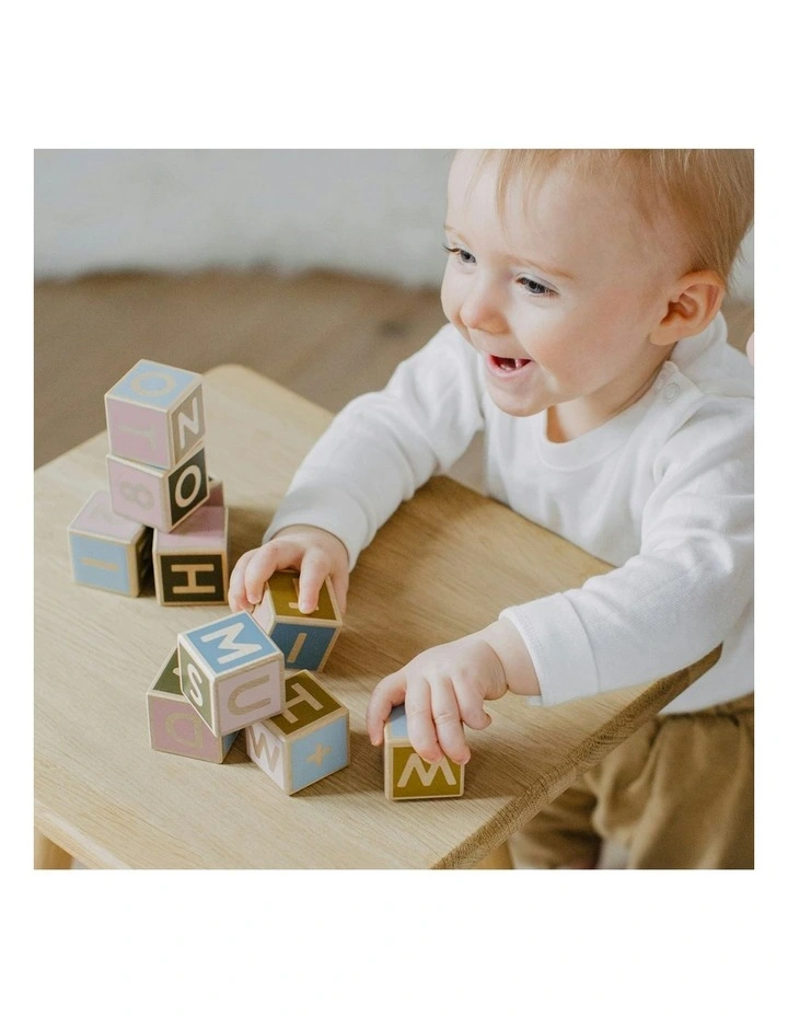 Letter & Number Fun Play Building Wooden Blocks Toy 36 Pieces image 3