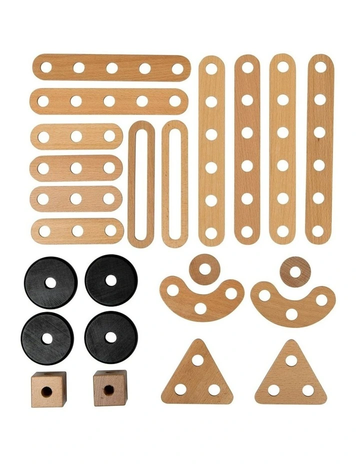 Workshop Craft Construction Set Wooden Building Toy (3 Years ) image 1