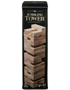 48pc Spin Master Classics Jumbling Tower Wooden Blocks Stack Game 8y 
