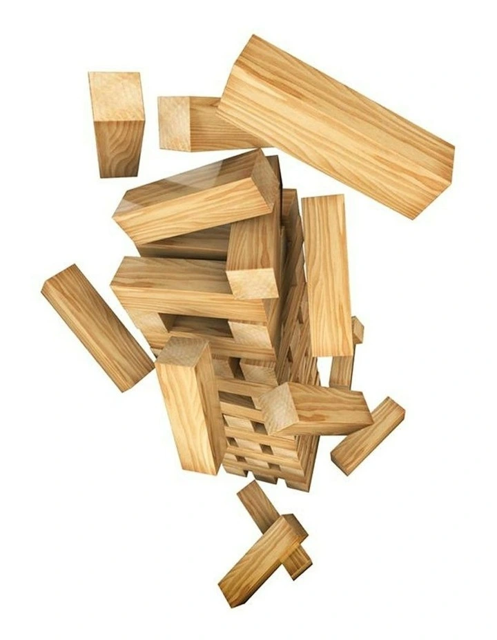 48pc Spin Master Classics Jumbling Tower Wooden Blocks Stack Game 8y  image 2