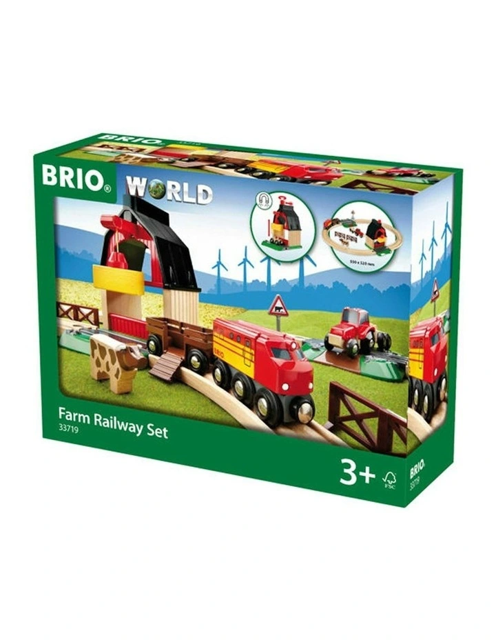 20pc Kids/Childrens Building Play Toy Farm Railway Track Set 3y  55x52cm image 2
