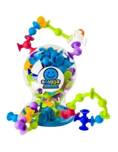 50pc Fat Brain Toys Squigz Delux Suction Construction Fun Game Toy Set Kids 3y 