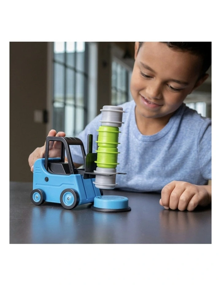 Forklift Vehicle Frenzy Barrel Stacking Game Kids Toy 6 15cm image 4
