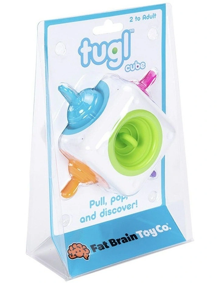 Silicone Tugl Cube Pull Pop Discovery Kids Sensory Toy 2  14cm image 1