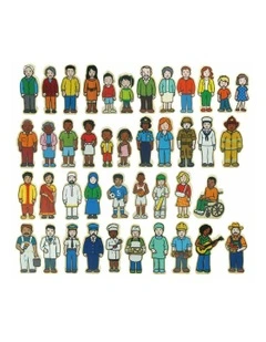 38pc Village People Kids Wooden Toy Interactive Fun Play 12m 