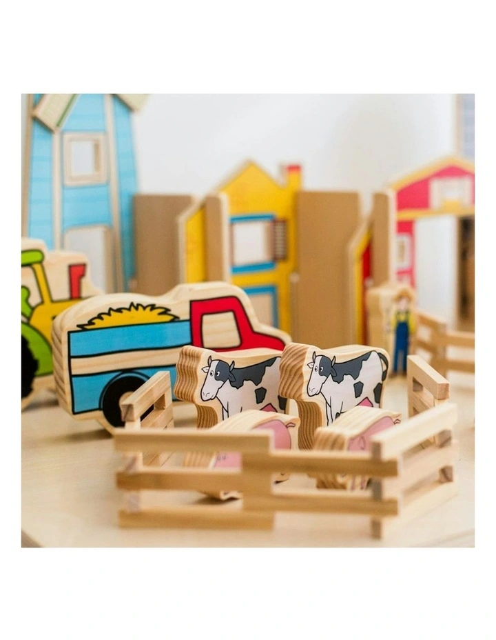 26pc The Happy Architect Farm Kids Wooden Toy Interactive Play 2  image 3