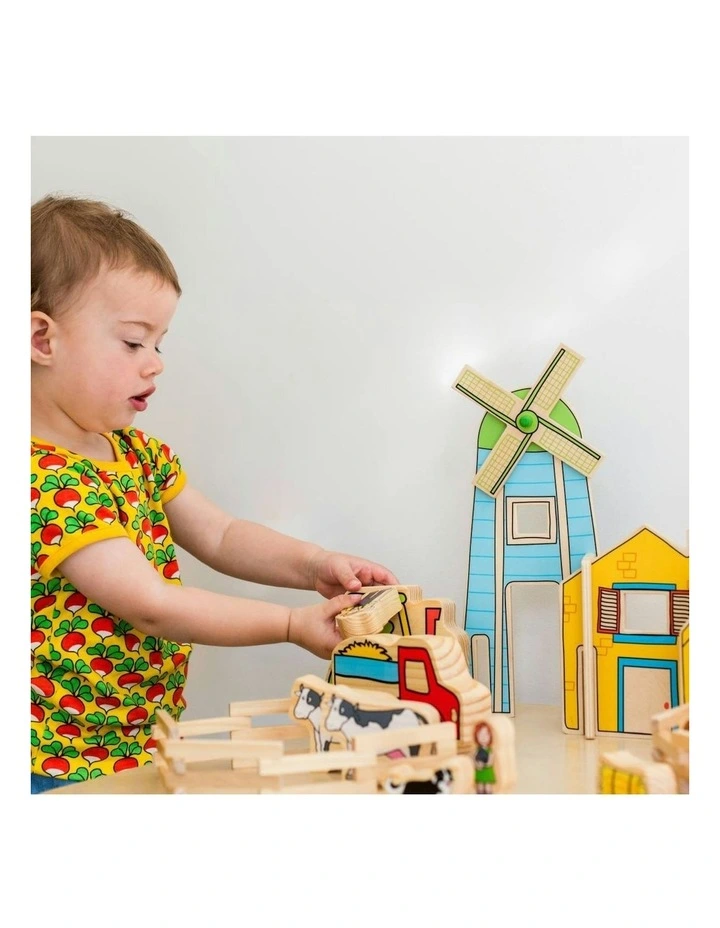 26pc The Happy Architect Farm Kids Wooden Toy Interactive Play 2 image 4