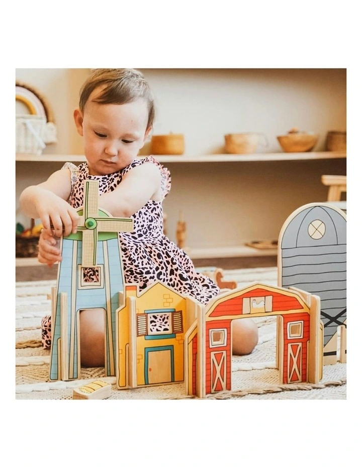 26pc The Happy Architect Farm Kids Wooden Toy Interactive Play 2 image 5
