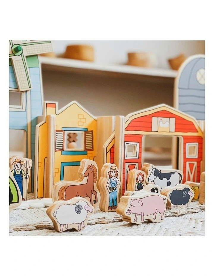 26pc The Happy Architect Farm Kids Wooden Toy Interactive Play 2  image 6