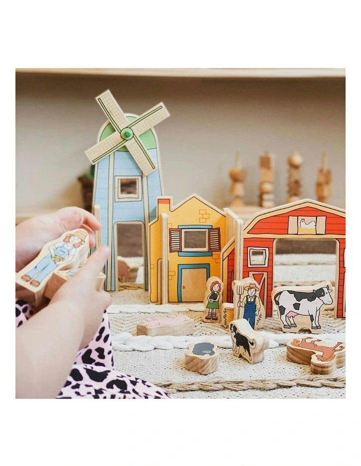26pc The Happy Architect Farm Kids Wooden Toy Interactive Play 2  image 7