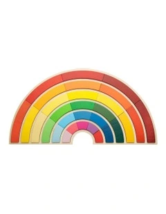 30pc Building Rainbows Kids Wooden Toy Fun Interactive Play 3 