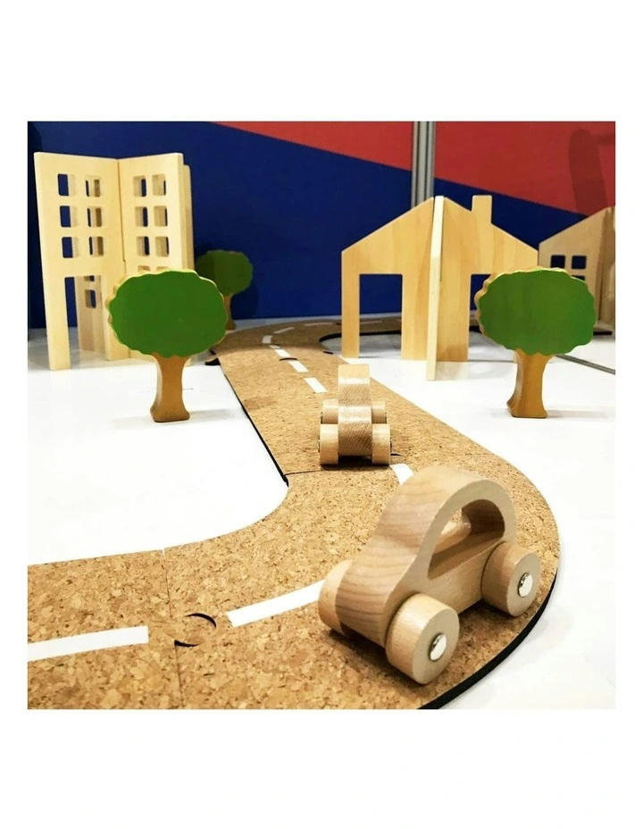 21pc Getting About Cork Town Kids Wooden Toy Interactive Play 3 image 2