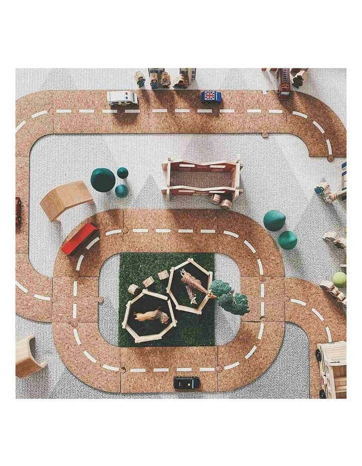 17pc Cruisin Cork Road Set Kids/Children Wooden Interactive Toy 3 image 5