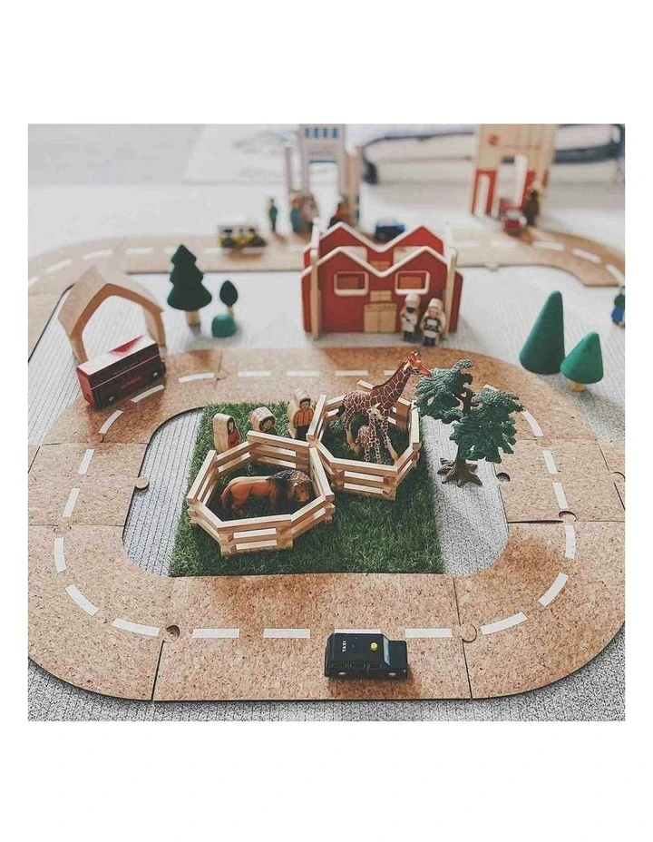 17pc Cruisin Cork Road Set Kids/Children Wooden Interactive Toy 3  image 6