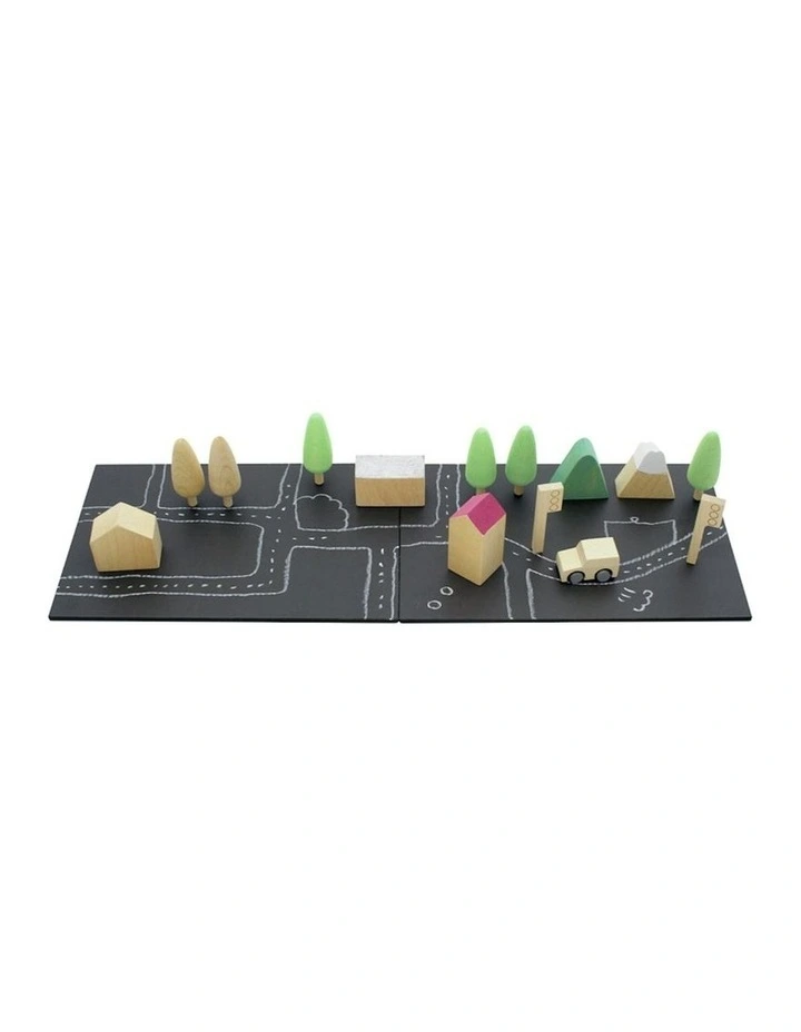 Gg Machi Magnetic Town Tiny Fun Wooden Pretend Toy 3y+ image 1
