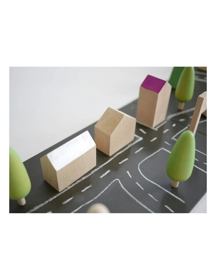 Gg Machi Magnetic Town Tiny Fun Wooden Pretend Toy 3y+ image 3